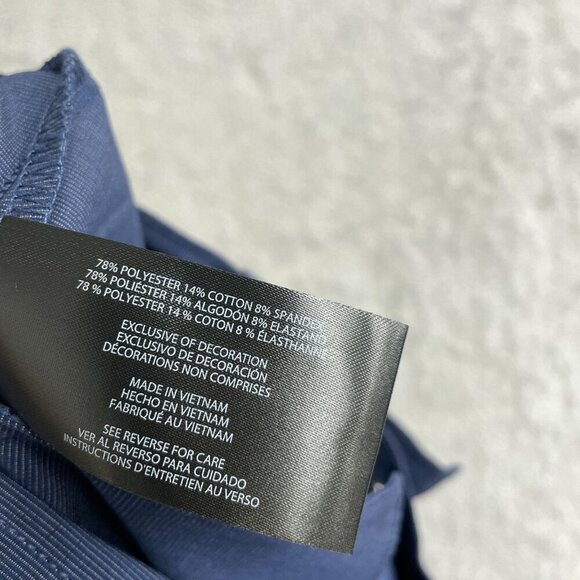 NEW Banana Republic Men's Size 32 Comfort Flat Front Shorts Navy Blue Polyester - Picture 5 of 7